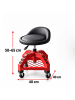 relaxdays Werkstatthocker in Schwarz - (B)40 x (H) 50 x (T)40 cm