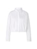 MARC CAIN COLLECTIONS Cropped Bluse mit Ballon-Silhouette in White