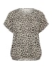Kaffe Bluse kurzarm KAvilia Loose fit in Chalk/Oak/Black Animal