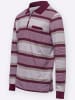 Sieh an! Poloshirt in burgund-taupe-gestreift