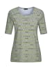 GOLDNER Shirt Shirt in salbei / grau / gestreift
