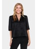 SAINT TROPEZ Kurzarm-Bluse SafinaSZ Gerade Passform in Black