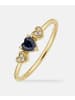 Diamant L'éternel Ring, mit schwarzer Saphir, 375 Gelbgold