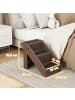 Pawhut Hundetreppe,Braun,50L x 30,5B x 36,5H cm