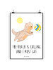 Wandbild Sommer Meer Strand mit Spruch in Weiß