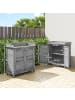 Outsunny Gartenschrank in Grau 83L x 40B x 92H cm