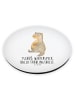 Mr. & Mrs. Panda Rund Magnet Otter Bauch mit Spruch in Weiß