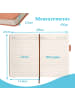 Intirilife Notizbuch Liniert A5 Notizblock Kunstleder 360 Seiten Hardcover in Pink