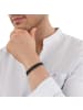 Tom Tailor Armband Edelstahl, Leder in schwarz