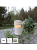STAR Trading LED Grabkerze Serene, Batterie, weiß, outdoor, 13,5cm