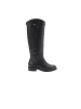 KOROSHI Flacher Stiefel mit hohem Schaft und Schnalle mit Ledereffekt in SCHWARZ