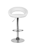 Beliani 2er-Set Drehhocker PEORIA in Weiß/Silber