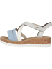 rieker Keilsandaletten in aqua/offwhite/fog-silver