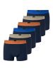 Schiesser Retro Short / Pant 95/5 Cotton in Dunkelblau / orange / beige