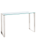 Beliani Konsolentisch TILON in Silber/Transparent - (W) 120 x (H) 75 x (L) 40 cm