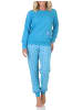 NORMANN Schlafanzug Pyjama langarm Sterne Optik - 88750 in blau