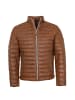 Milestone Stepplederjacke Lammnappa in Cognac
