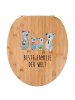Mr. & Mrs. Panda Motiv WC Sitz Koala Familie zwei mit Spruch in Braun