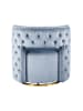 Kayoom Sessel Drehsessel Beverly in hellblau - gold