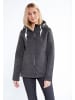 ICEBOUND Damen Strickfleecejacke in Grau Melange
