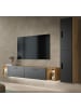 Inn.Furn Wohnwand in grau und Artisan Eiche 249 cm, Wohnkombination hängend oder stehend