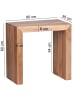 KADIMA DESIGN Beistelltisch Massivholz | Zeitlos, 60x35x60cm, Handgefertigt in Beige