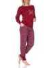 NORMANN Schlafanzug Pyjama langarm Bündchen Sterne - 87088 in rot