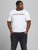 Jack & Jones 2er-SET Kurzarm T-Shirt Plus + Size CREW NECK in Weiß-Dunkelblau
