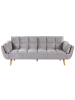 Beliani Schlafsofa ASBY in Grau/Braun - (W) 218 x (H) 82 x (L) 83 cm
