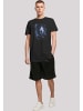F4NT4STIC Long Cut T-Shirt DC Comics Batman Arkham Asylum Joker Face Texture in schwarz