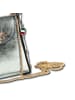 Florence Leder Umhängetasche Florence Tasche silbergrau metallic ca. 13cm