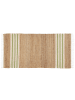 Beliani Geflochtener Teppich MIRZA in Beige/Weiß - (W) 80 x (H) 0.6 x (L) 150 cm