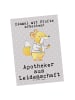 Mr. & Mrs. Panda Wanddeko Apotheker Leidenschaft mit Spruch in Grau Pastell