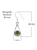 mantraroma 925er Silber - Ohrringe (L) 9 x (B) 30 mm mit Peridot facettiert