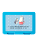 Mr. & Mrs. Panda Snackbox Pinguin mit Kind mit Spruch in Blau Pastell