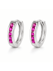 schmuck23 Creolen 925 Silber Zirkonia 0,3 cm x 1,2 cm