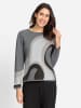 WITT WEIDEN Strickpullover in graphit-grau-gemustert
