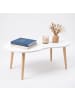 VCM  Couchtisch 90 x 50 Wohnzimmer Retro Design Barilo in Weiß