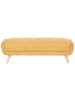 Beliani Ottomane HABO in Gelb/Braun - (W) 134 x (H) 42 x (L) 60 cm