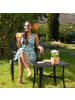 relaxdays Gartentisch in Schwarz - (B)46 x (H)46 x (T)46 cm