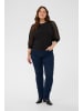 KAFFE curve Langarm-Shirt KCbella Tight fit in Black Deep