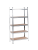 Beliani Ablageregal XITTA in Silber/Braun - (W) 75 x (H) 150 x (L) 30 cm