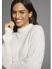Delmao Stehkragenpullover in Offwhite