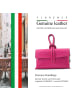 Florence Florence Abendtasche, Umhängetasche Leder fuchsia, pink ca. 23cm