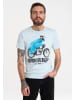 Logoshirt T-Shirt Sesamstrasse - Krümelmonster Motorrad in hellblau