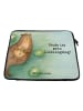 Mr. & Mrs. Panda Notebooktasche Otter Seerose Design mit Spruch in Weiß
