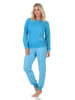 NORMANN Schlafanzug Pyjama langarm Sterne Optik - 88749 in blau