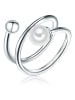 Lulu & Jane Perlen-Ring Sterling Silber Süßwasser-Zuchtperle in silber