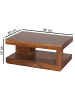 FineBuy Couchtisch in Braun / Sheesham / 60x90x40