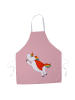 Mr. & Mrs. Panda Schürze Einhorn Super ohne Spruch in Rot Pastell